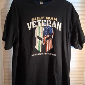 Black Gulf War Veteran T-Shirt Men's Size XL
